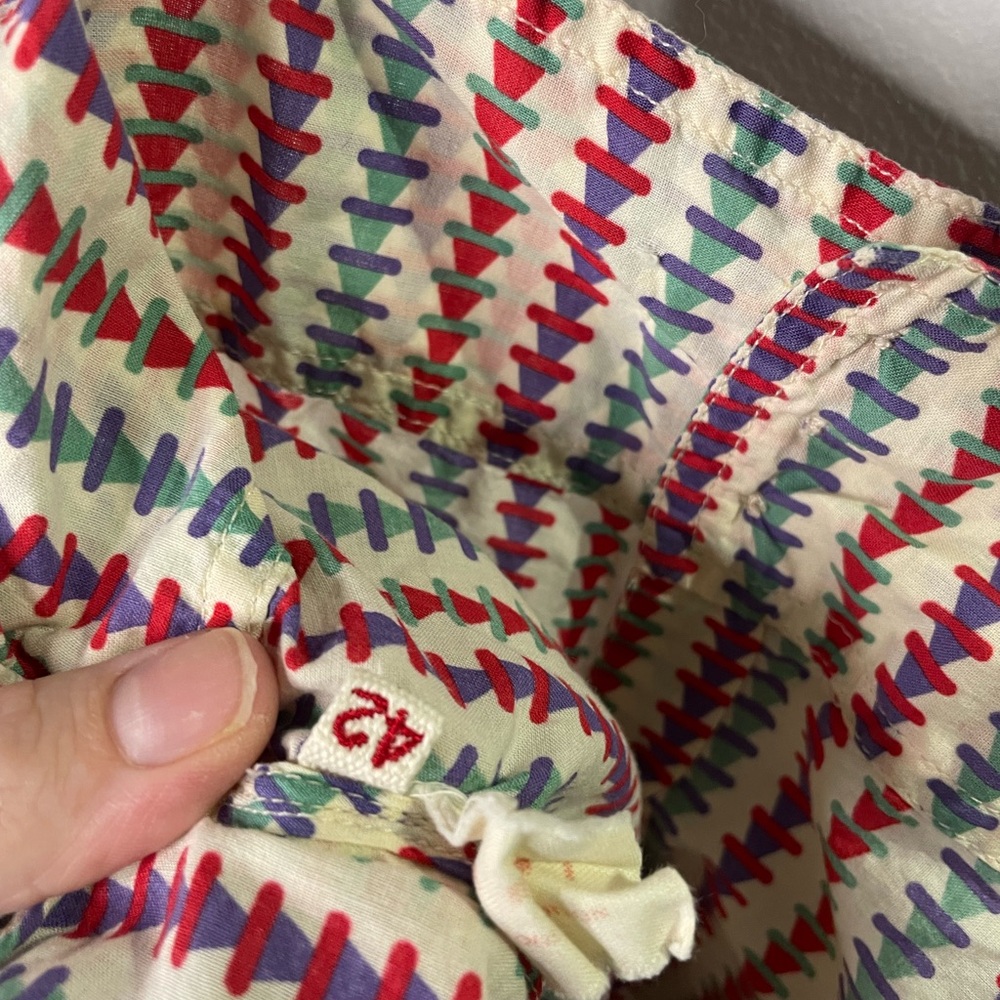 Marni Geometric Triangle Multicolor Button Back T… - image 3